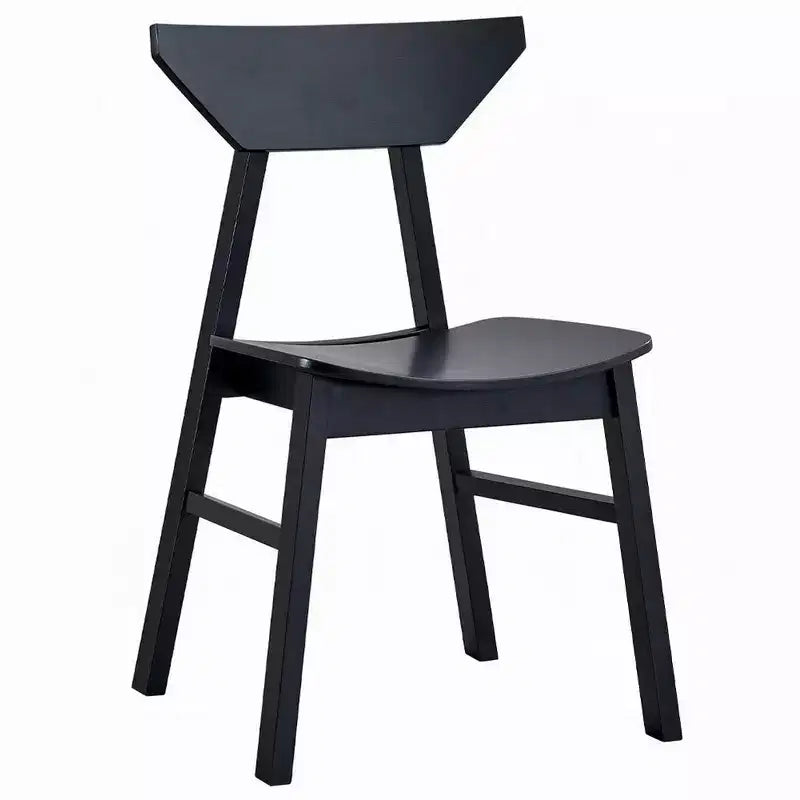 Royal Hampton 4pc Dining Side Chair Set, Low Curved Back, Scandinavian Black