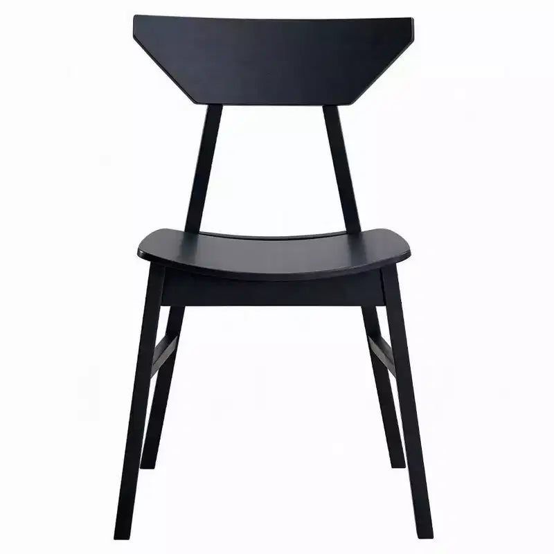 Royal Hampton 4pc Dining Side Chair Set, Low Curved Back, Scandinavian Black