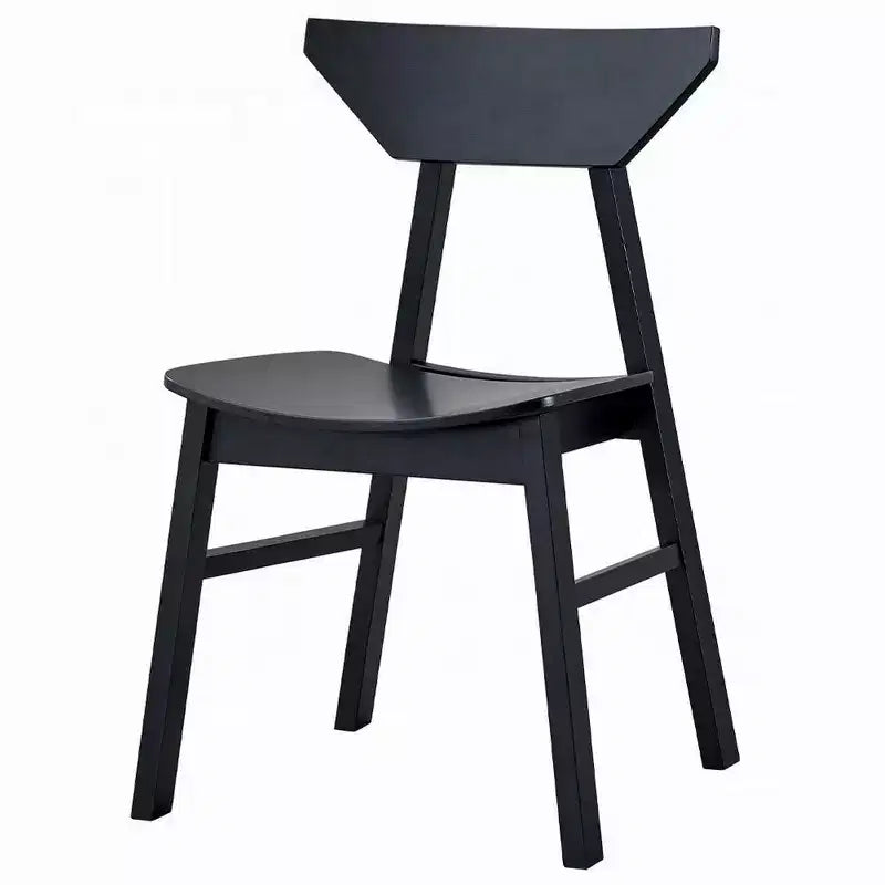 Royal Hampton 4pc Dining Side Chair Set, Low Curved Back, Scandinavian Black