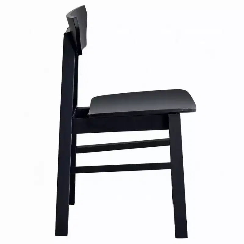 Royal Hampton 4pc Dining Side Chair Set, Low Curved Back, Scandinavian Black
