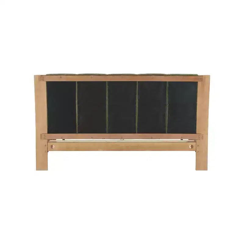 King/Queen Bed Frame with Headboard, Mid Century Modern Platform Bed, Premium Pine Wood Bed Frame - ModernLuxe