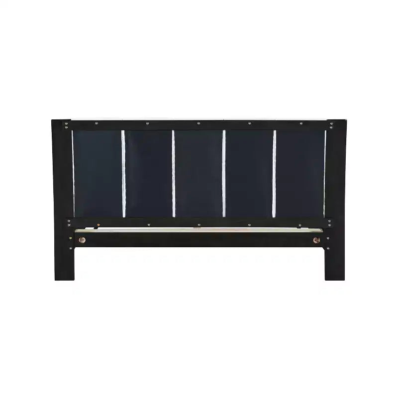 King/Queen Bed Frame with Headboard, Mid Century Modern Platform Bed, Premium Pine Wood Bed Frame - ModernLuxe