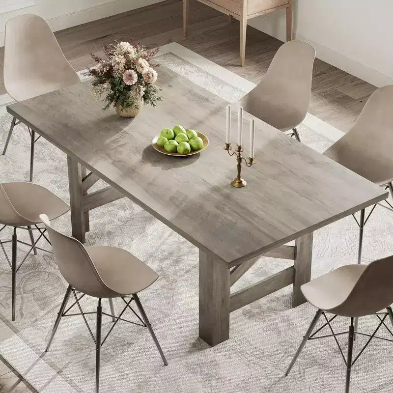 Long Wooden Kitchen Table, Dining Table for 6-8, Farmhouse Large Dining Room Table for Dining,