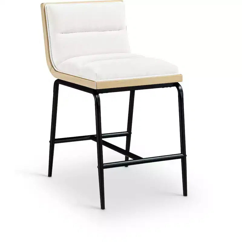 Meridian Furniture,Viceroy Fabric Upholstered Counter Stool, Set of 2