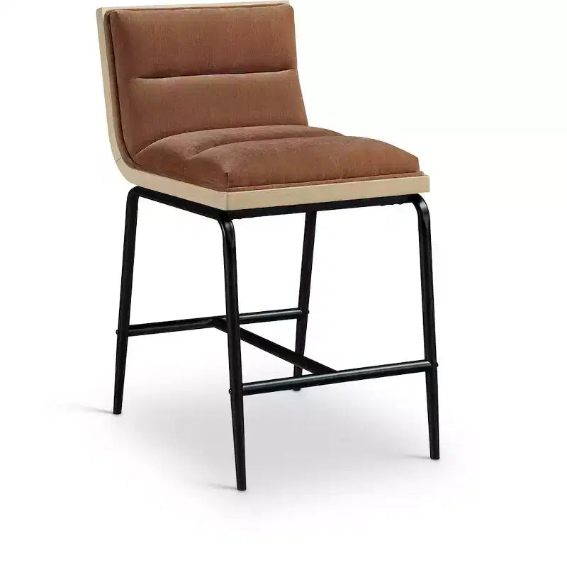 Meridian Furniture,Viceroy Fabric Upholstered Counter Stool, Set of 2