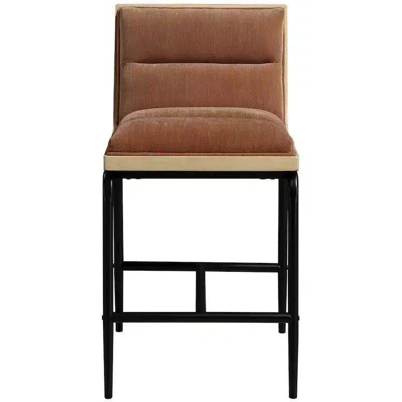 Meridian Furniture,Viceroy Fabric Upholstered Counter Stool, Set of 2