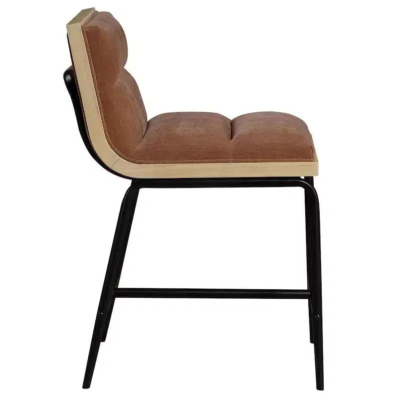 Meridian Furniture,Viceroy Fabric Upholstered Counter Stool, Set of 2