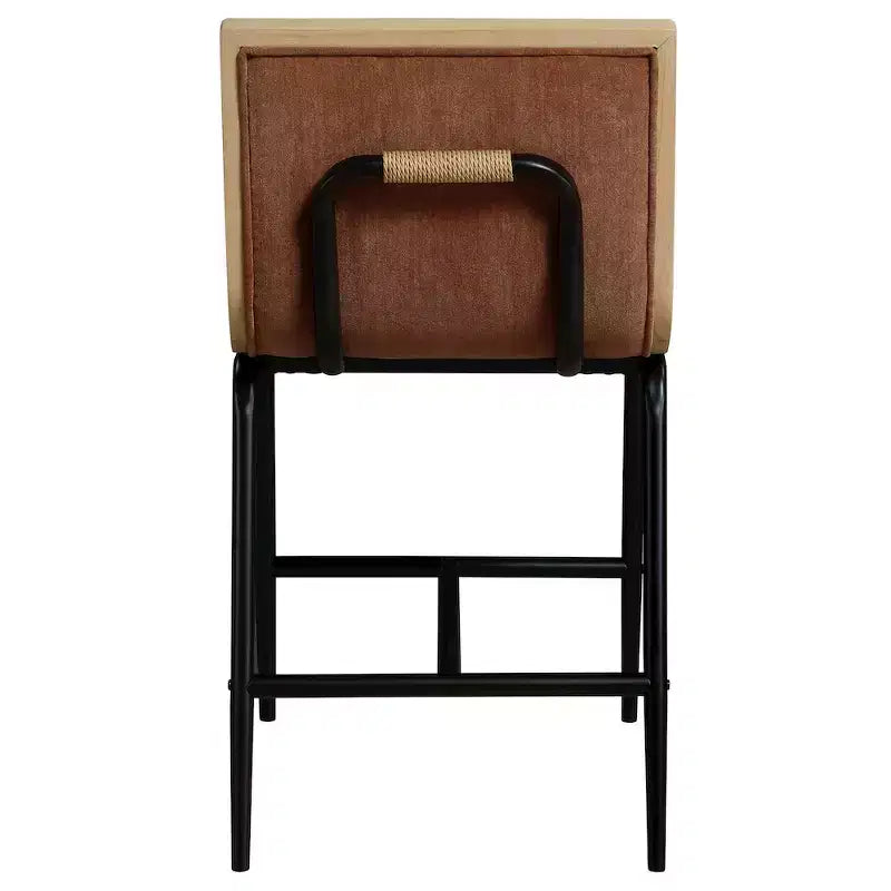 Meridian Furniture,Viceroy Fabric Upholstered Counter Stool, Set of 2