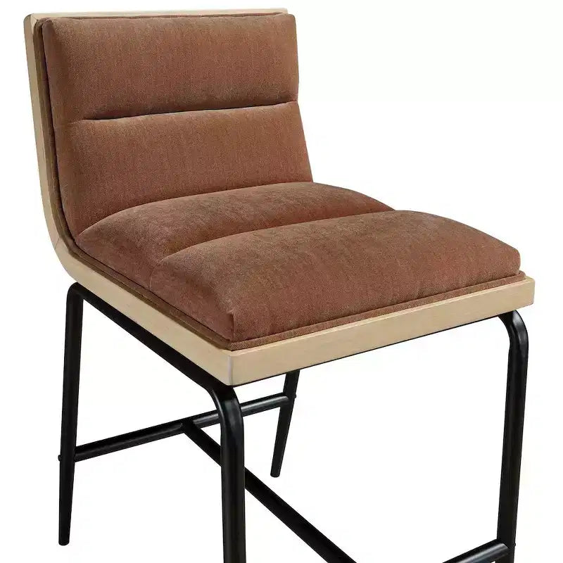 Meridian Furniture,Viceroy Fabric Upholstered Counter Stool, Set of 2