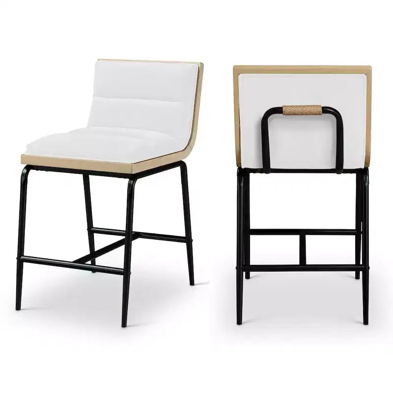 Meridian Furniture,Viceroy Fabric Upholstered Counter Stool, Set of 2
