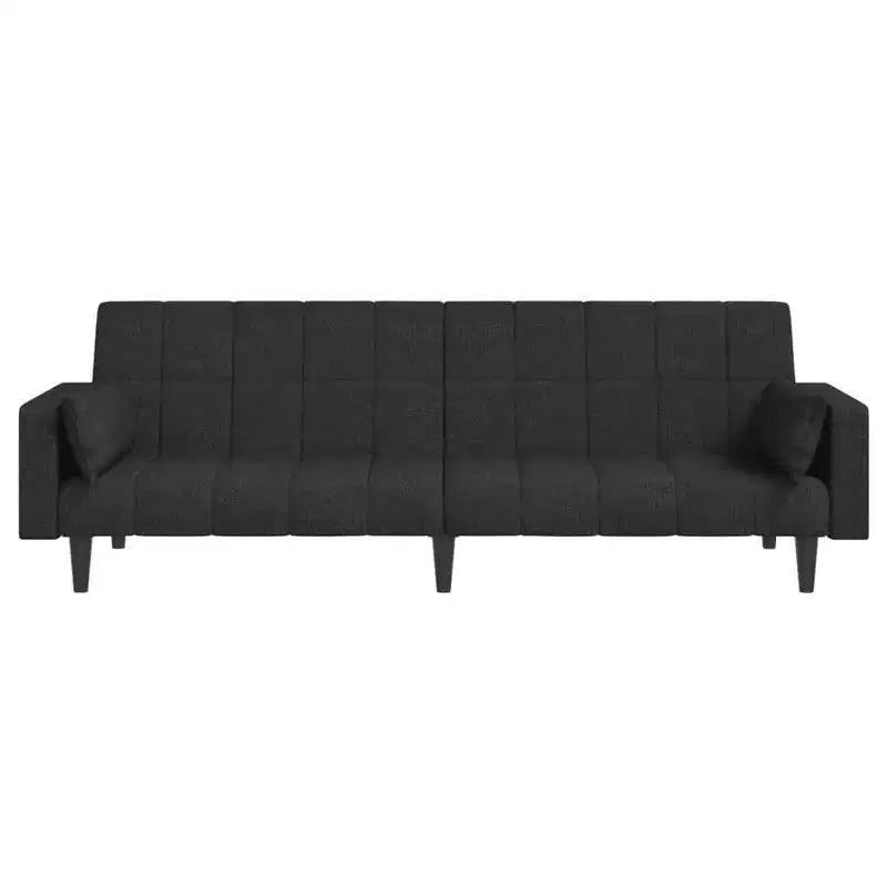 vidaXL 2-Seater Sofa Bed with Two Pillows Loveseat Couch Furniture Fabric