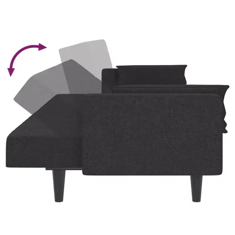 vidaXL 2-Seater Sofa Bed with Two Pillows Loveseat Couch Furniture Fabric