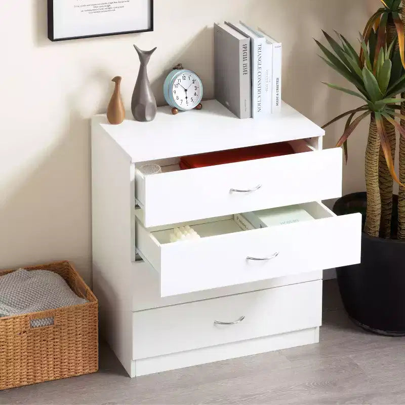 MAYEERTY 4 Drawer Storage Chest Clean Lines Space Saving for Entryway Bedroom