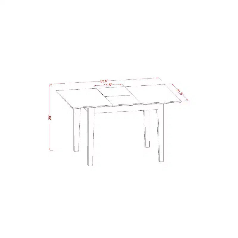 7-Piece Dinette Set - Kitchen Table & Chairs - Modern Dining Room Furniture - Linen White Finish
