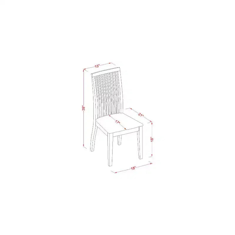 7-Piece Dinette Set - Kitchen Table & Chairs - Modern Dining Room Furniture - Linen White Finish