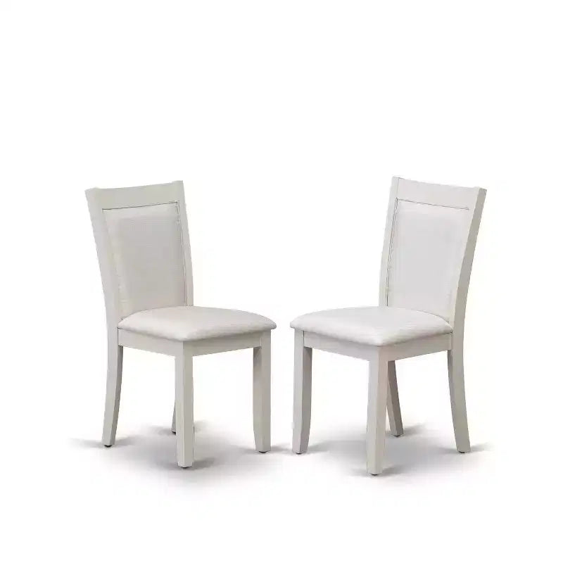 HomeStock 6-Piece Rectangle Wire Brushed Linen White Finish Solid Wood Top Dining Table with 1-Bench, 4-Chairs