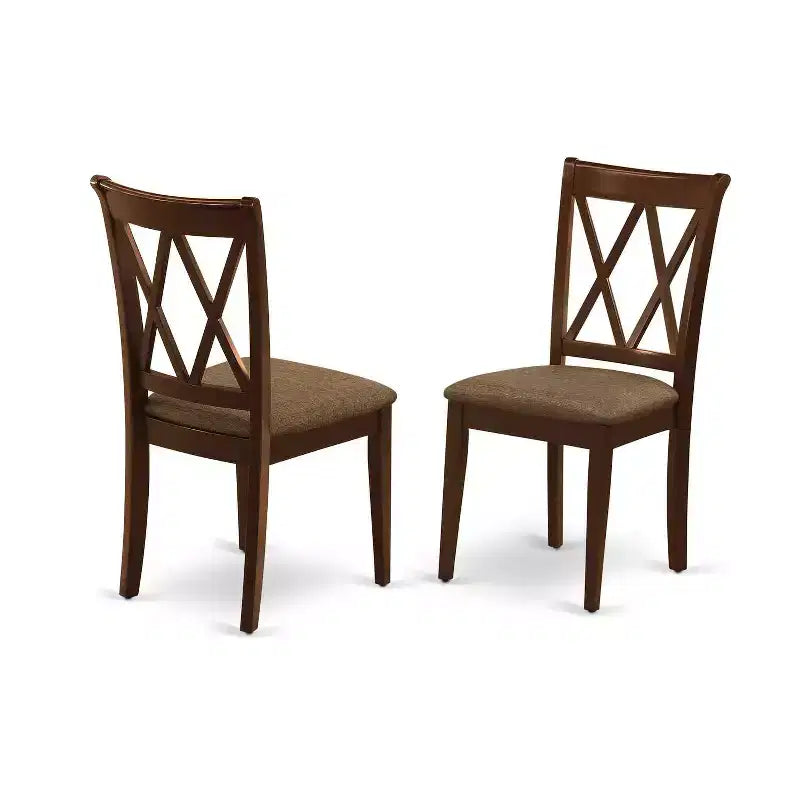 3-Piece Mahogany Finish Solid Wood Top - Dining Room Set - Seats 4