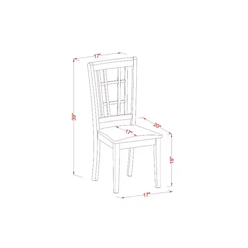 Gothic Dining Room Set 7Pc - Cherry Table & 6 Chairs - Solid Wood Dinette Set