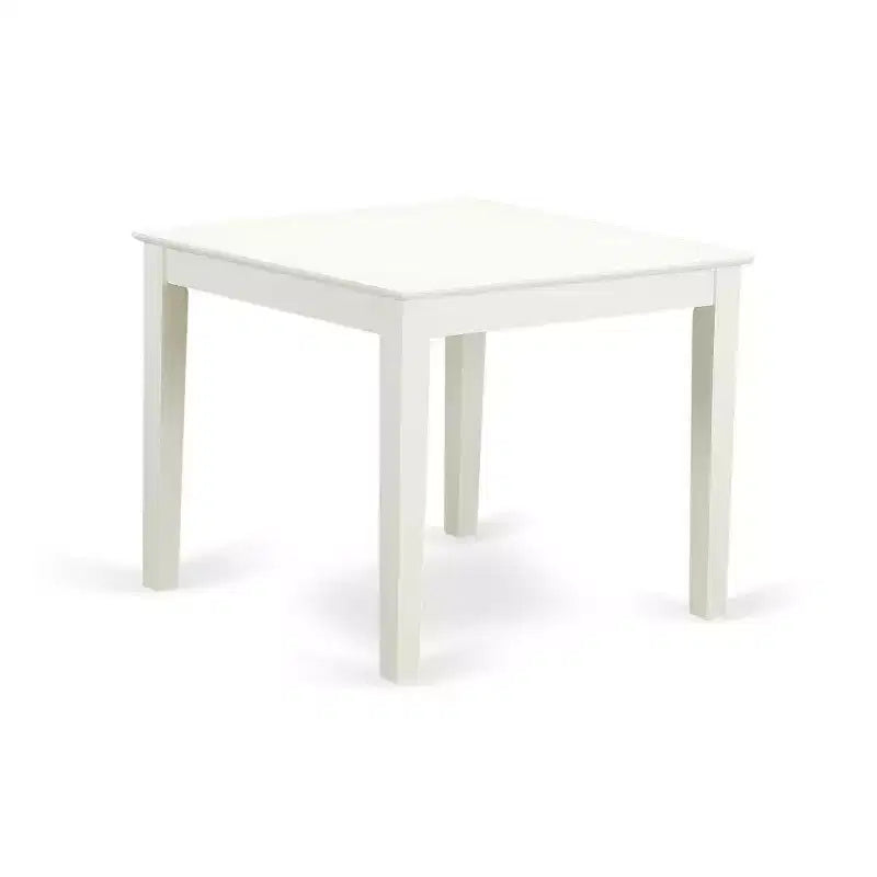 Linen White 3-Piece Wood Dining Set - Small Rectangular Table & 2 Modern Chairs