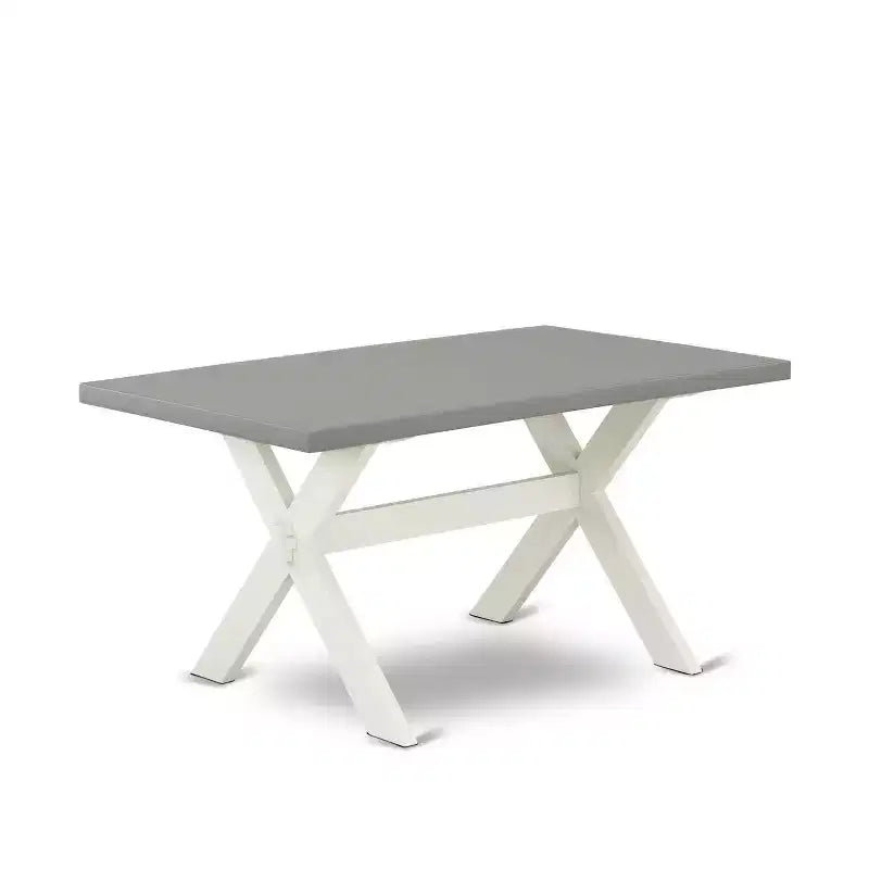 HomeStock 6-Pc Natural Oak Finish Solid Wood Top dining Table with 1-Bench and 4-Chairs