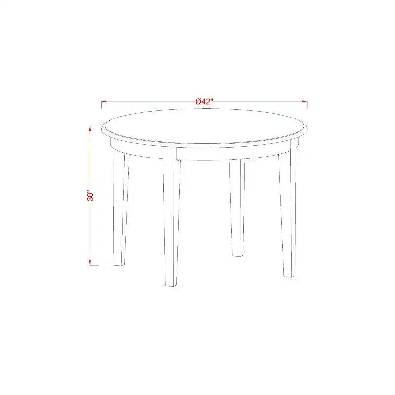 HomeStock 5-Piece Linen White Finish Solid Wood Top Dining Table with 4 Chairs