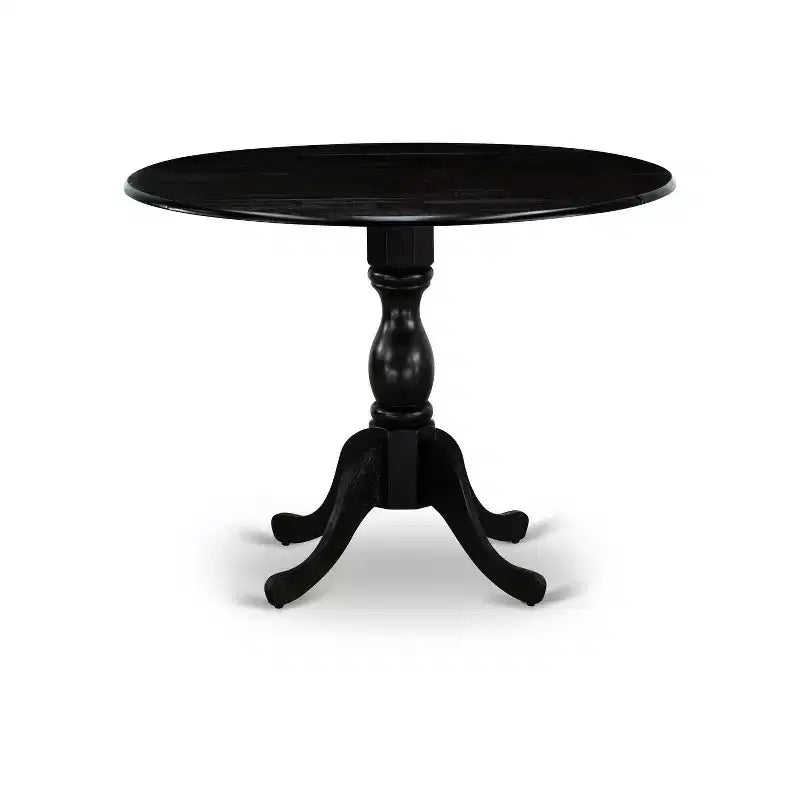 3-Piece Wirebrushed Black Solid Wood Top - Dining Room Set (Seats-4)