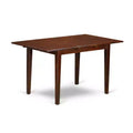 HomeStock 3-Pc Mahogany Finish Rectangular Solid Wood Top with Butterfly Leaf Dining Table Set