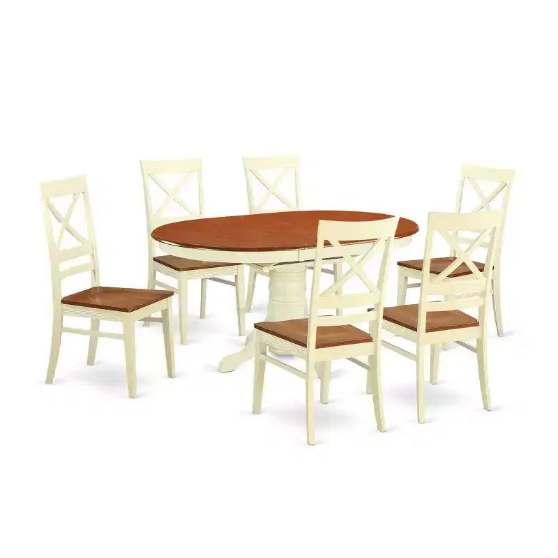 Modern Dining Set 5 Piece - Rubber Wood Table & Chairs - Kitchen Dining Room Furniture