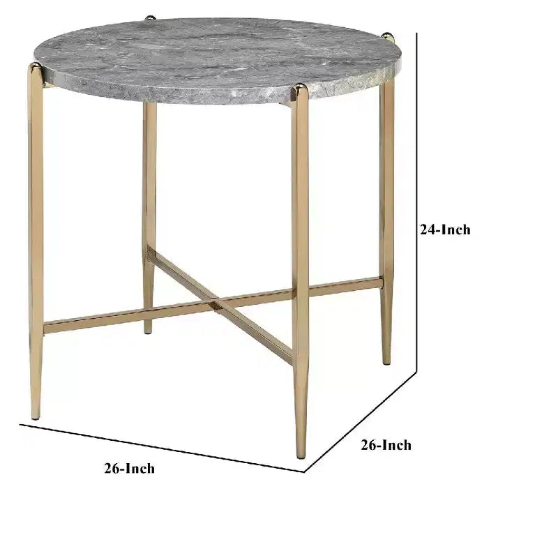 Royal Hampton End Table, Mirrored