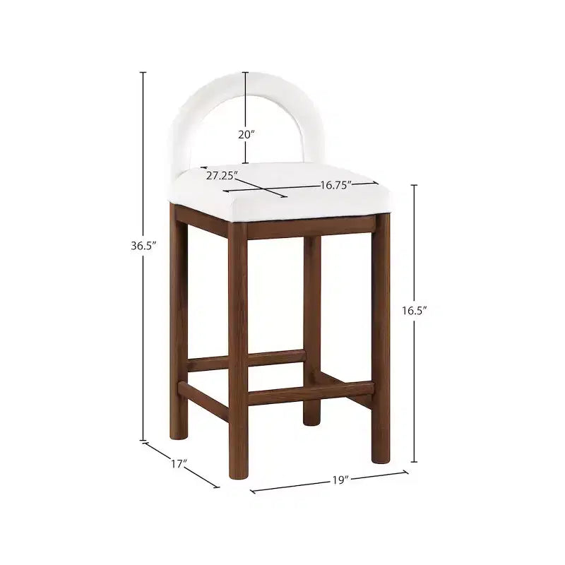 Meridian Furniture,Conrad Velvet Counter Stool
