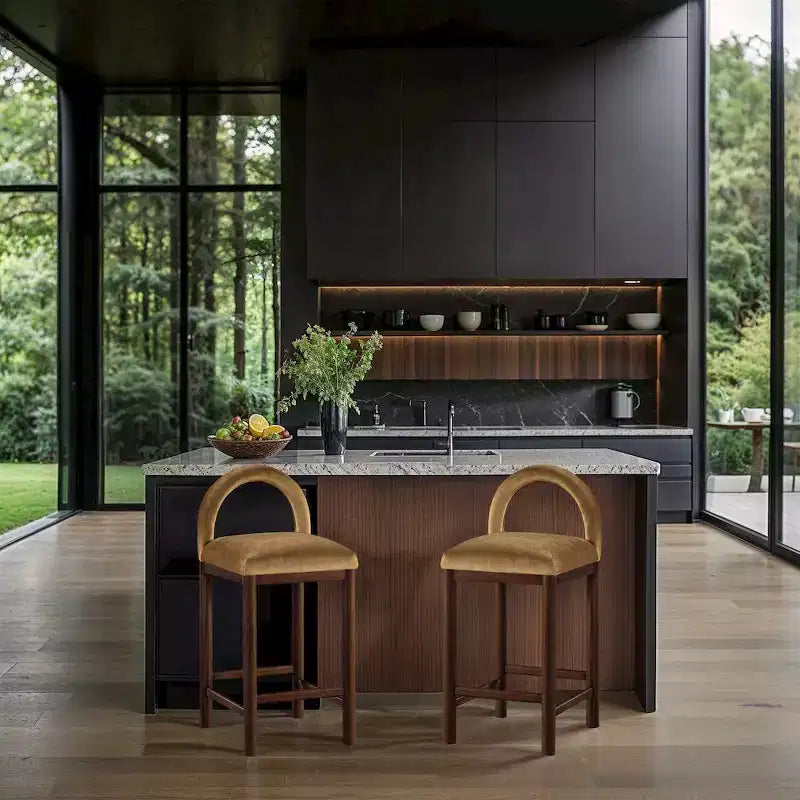 Meridian Furniture,Conrad Velvet Counter Stool