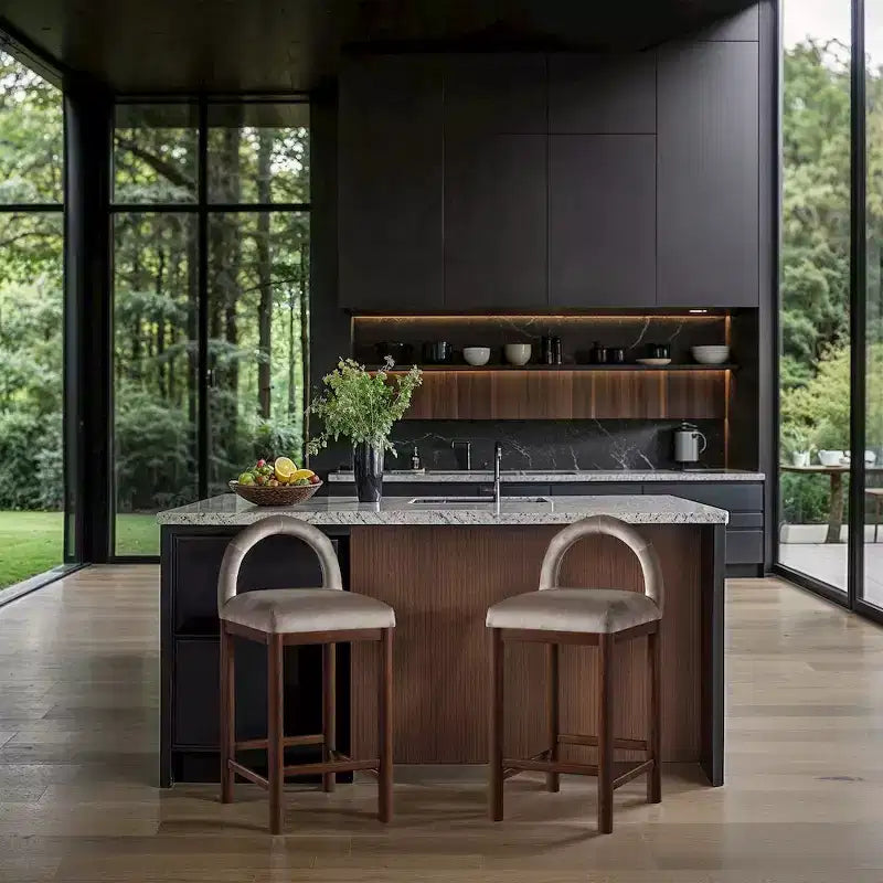 Meridian Furniture,Conrad Velvet Counter Stool
