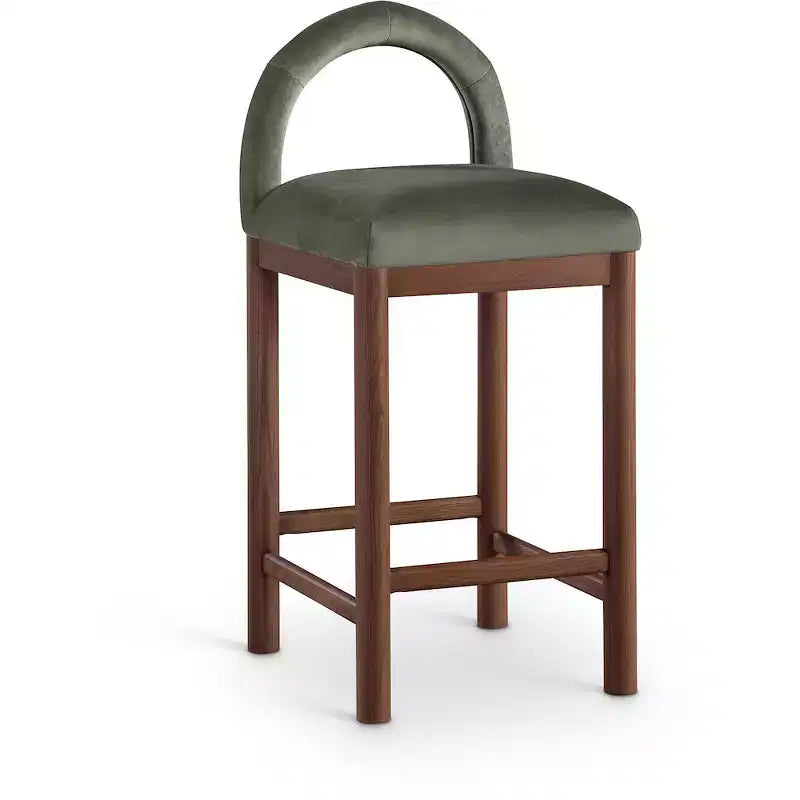 Meridian Furniture,Conrad Velvet Counter Stool