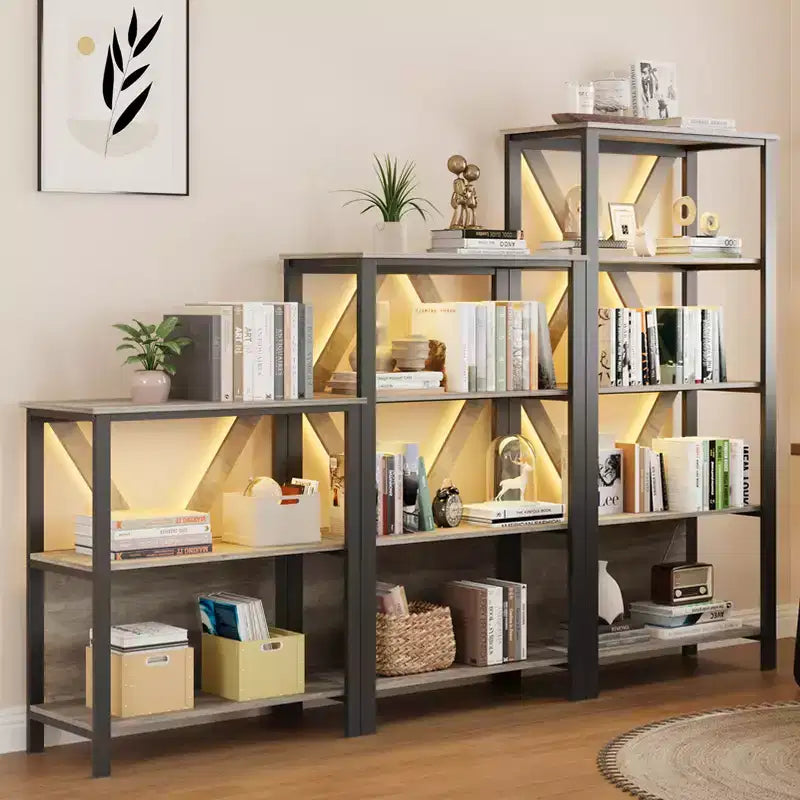 LED Bookshelf with Dimmable RGB Light Strip and Dreamy Ambient Lighting Minimalist yet multifunctional, perfect for home offices and living rooms