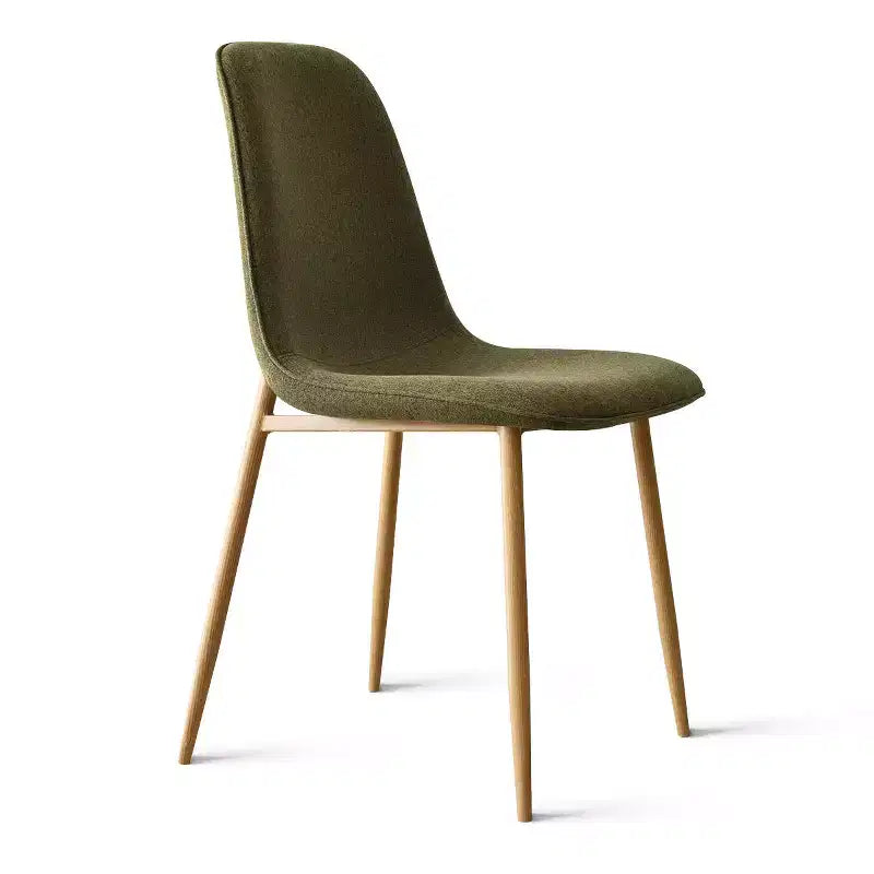 Modern Upholstered Dining Chairs Set of 6, Fabric Kitchen Chairs with Wood-Grain Metal Legs for Dining Room or Breakfast Nook - Panipeachy