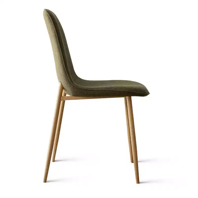 Modern Upholstered Dining Chairs Set of 6, Fabric Kitchen Chairs with Wood-Grain Metal Legs for Dining Room or Breakfast Nook - Panipeachy