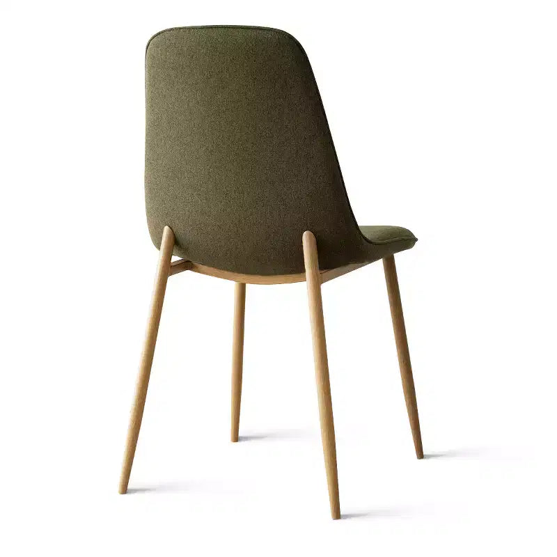 Modern Upholstered Dining Chairs Set of 6, Fabric Kitchen Chairs with Wood-Grain Metal Legs for Dining Room or Breakfast Nook - Panipeachy