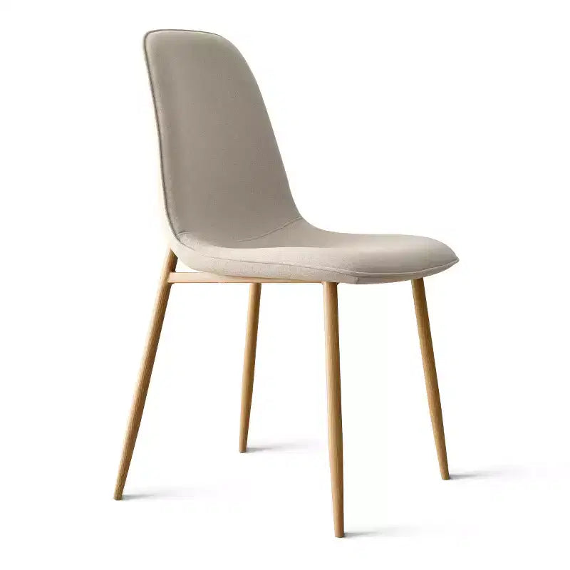 Modern Upholstered Dining Chairs Set of 6, Fabric Kitchen Chairs with Wood-Grain Metal Legs for Dining Room or Breakfast Nook - Panipeachy
