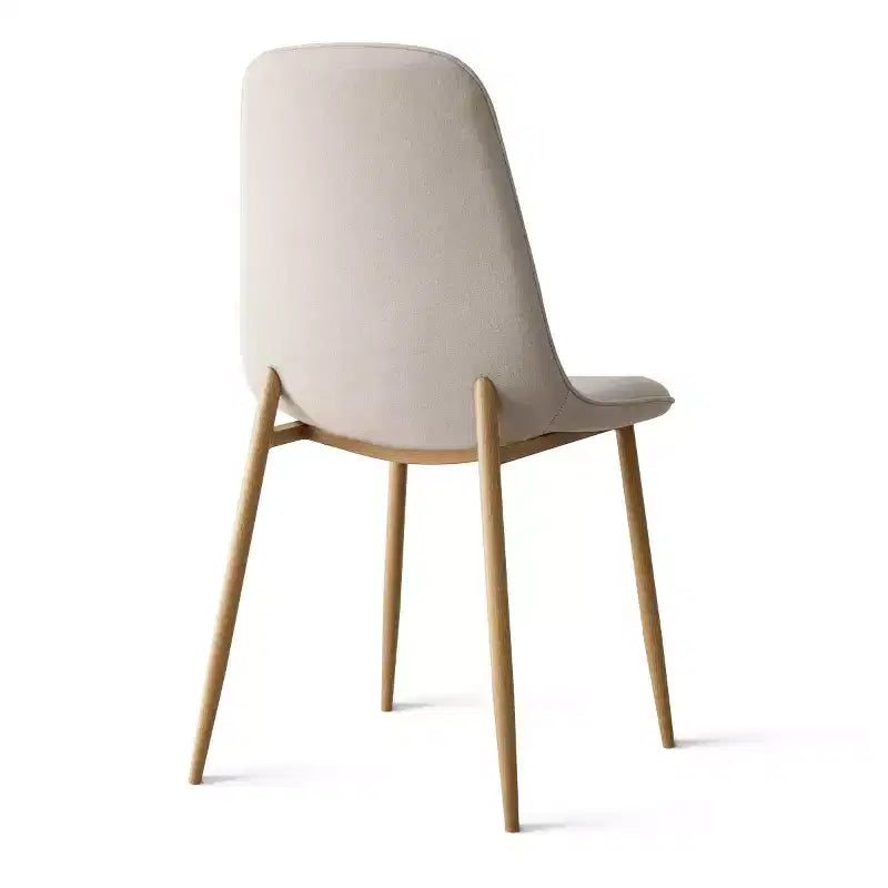 Modern Upholstered Dining Chairs Set of 6, Fabric Kitchen Chairs with Wood-Grain Metal Legs for Dining Room or Breakfast Nook - Panipeachy