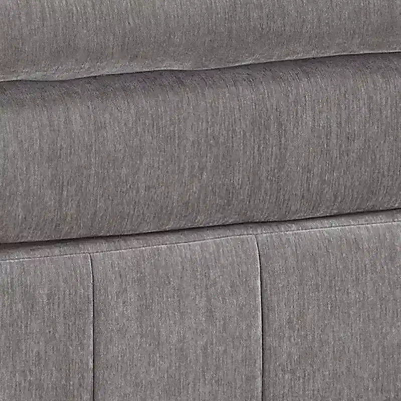 Royal Hampton 33 Inch Modular Ottoman, Three Layer Plush Cushioned Seat, Gray