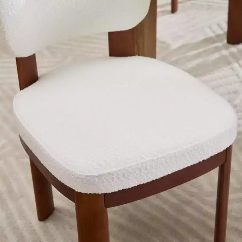 Set of 2 Modern Wood Dining Chairs with Soft Cushioned Seats, Stylish Upholstered Armless Side Chairs for Kitchen or Dining Room-Panipeachy