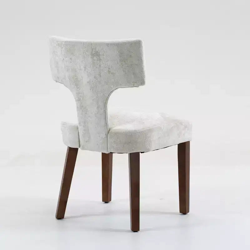 Furniliving Mid Century Modern Dining Chairs Set of 2, Farmhouse Chenille Fabric Upholstered Accent Chair,Kitchen Chairs with Hardwood Frame