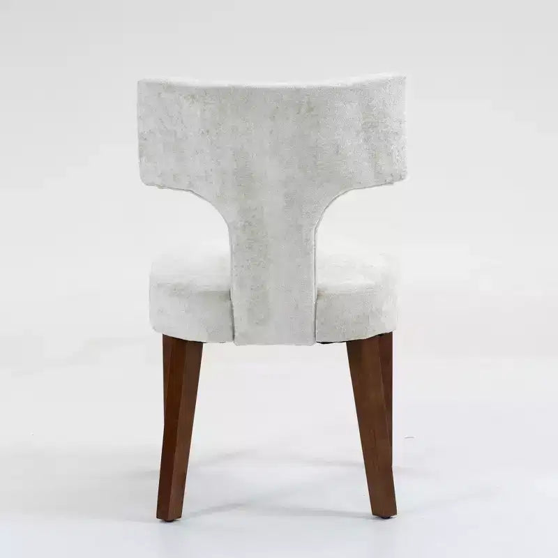 Furniliving Mid Century Modern Dining Chairs Set of 2, Farmhouse Chenille Fabric Upholstered Accent Chair,Kitchen Chairs with Hardwood Frame