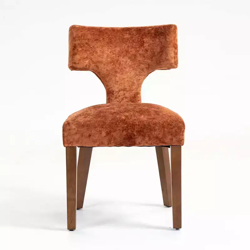Furniliving Mid Century Modern Dining Chairs Set of 2, Farmhouse Chenille Fabric Upholstered Accent Chair,Kitchen Chairs with Hardwood Frame