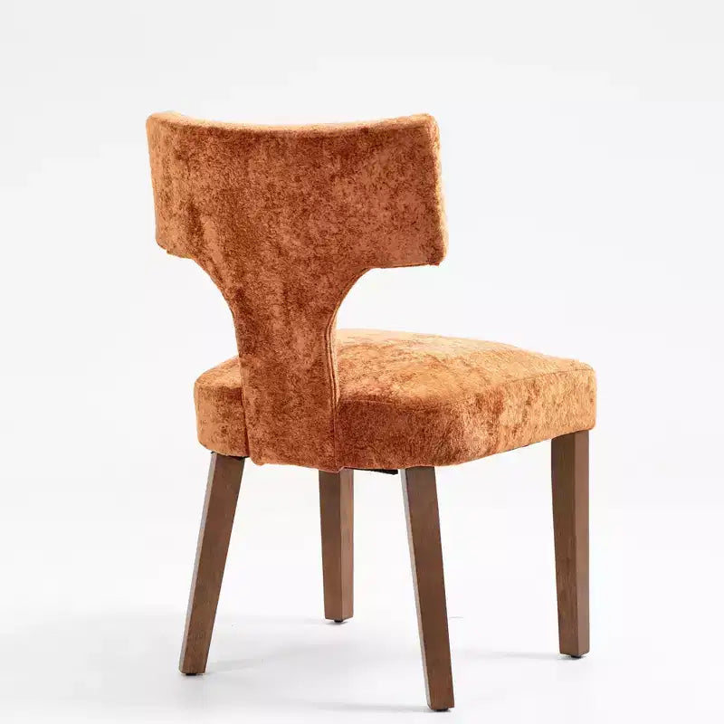 Furniliving Mid Century Modern Dining Chairs Set of 2, Farmhouse Chenille Fabric Upholstered Accent Chair,Kitchen Chairs with Hardwood Frame