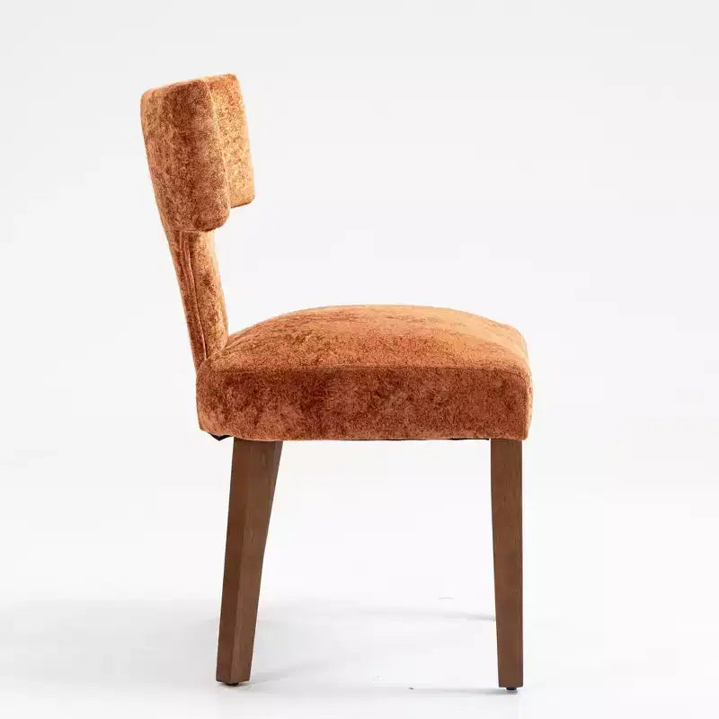 Furniliving Mid Century Modern Dining Chairs Set of 2, Farmhouse Chenille Fabric Upholstered Accent Chair,Kitchen Chairs with Hardwood Frame
