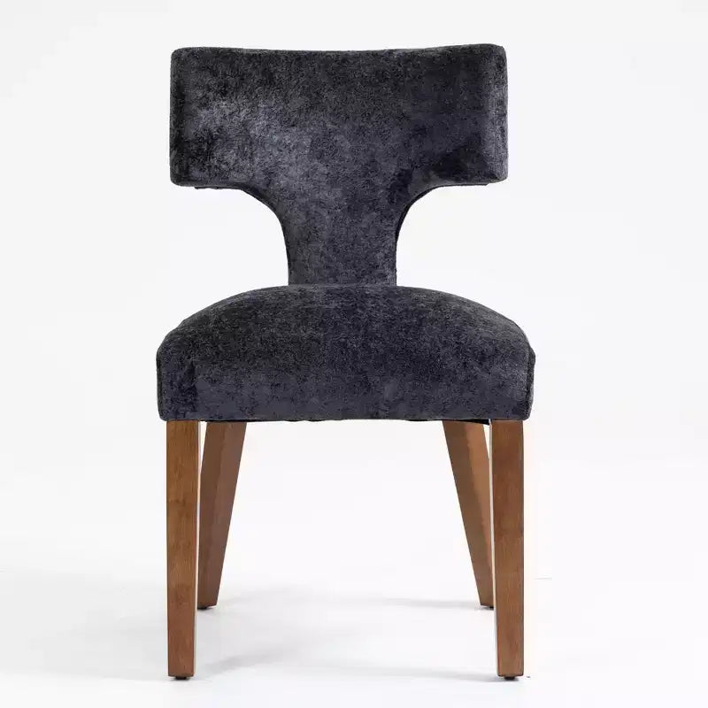 Furniliving Mid Century Modern Dining Chairs Set of 2, Farmhouse Chenille Fabric Upholstered Accent Chair,Kitchen Chairs with Hardwood Frame