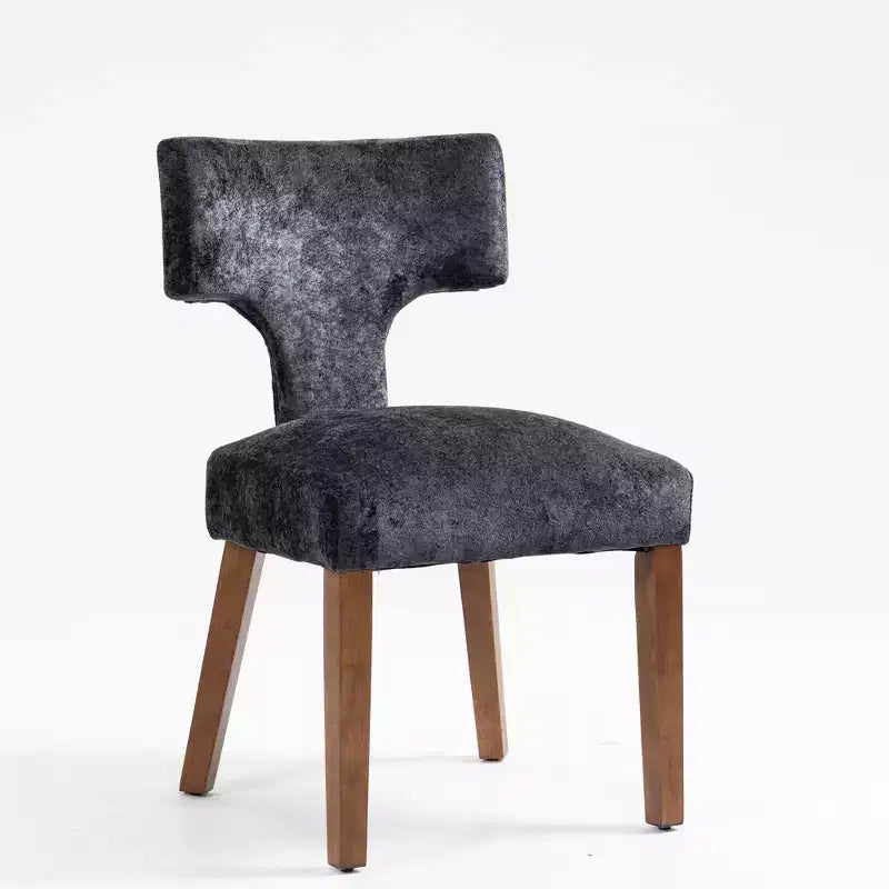 Furniliving Mid Century Modern Dining Chairs Set of 2, Farmhouse Chenille Fabric Upholstered Accent Chair,Kitchen Chairs with Hardwood Frame