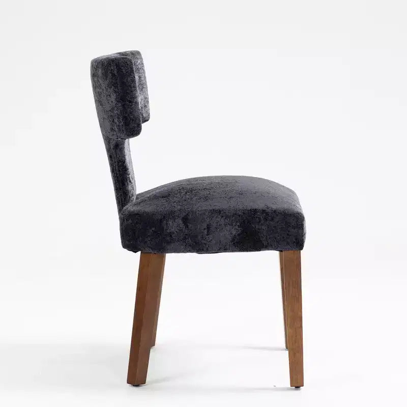 Furniliving Mid Century Modern Dining Chairs Set of 2, Farmhouse Chenille Fabric Upholstered Accent Chair,Kitchen Chairs with Hardwood Frame