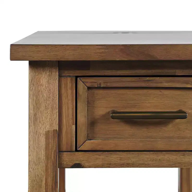 Jofran,Claremont Transitional Rustic Wood USB Charging End Table with Storage